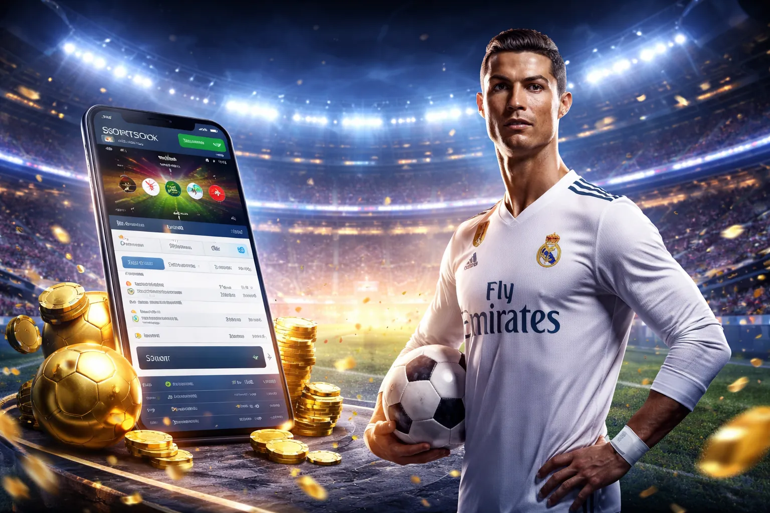 Hình ảnh nền tảng b888bet với các trò chơi cá cược thể thao và casino